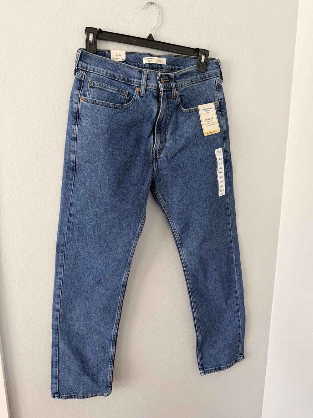 Signature By Levi Strauss NEW Men's Regular Comfort Flex Jeans 34x30
